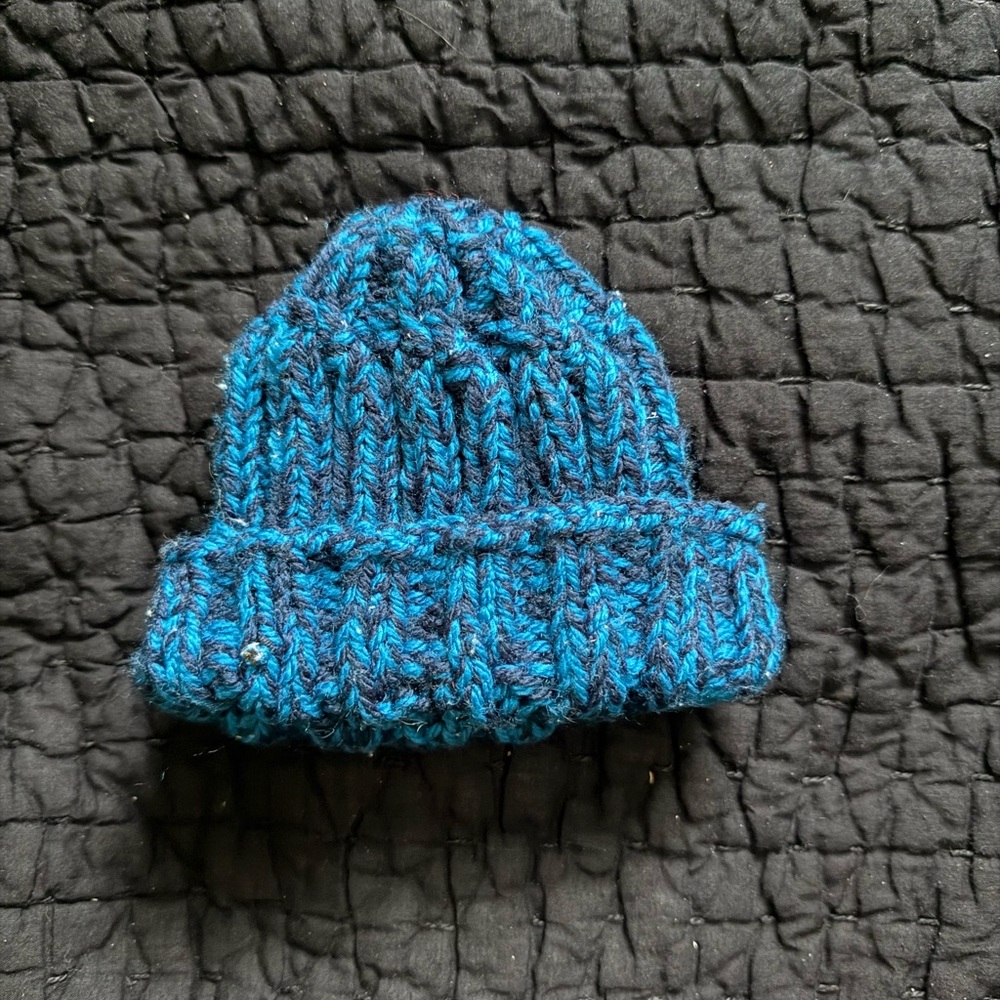 Blue Knit Beanie